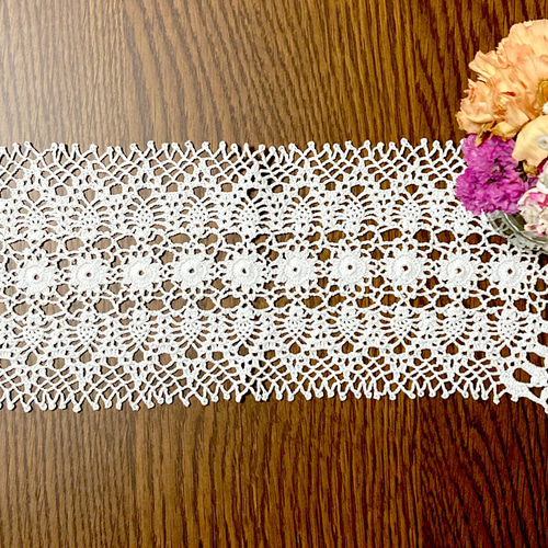 ミニサイズ☆長方形のレース編み インテリアのポイントにおすすめ