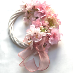 【再販】淡ピンク　可憐な桜リース　山桜 2枚目の画像