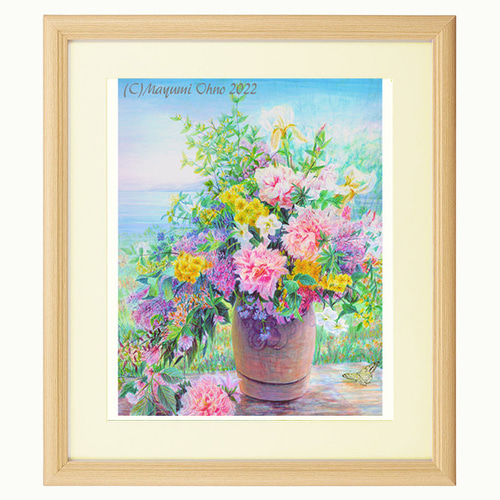 アクリル額アメリカで版画化 花の絵 花 アート フラワー アクリル額アメリカで版画化 花の絵 花 アート フラワー