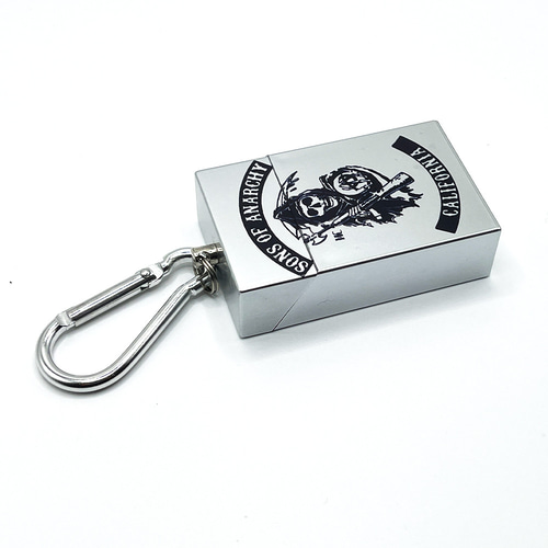 スライド式 タバコ携帯灰皿 小物 インテリア カラビナ付き 密閉 耐湿防