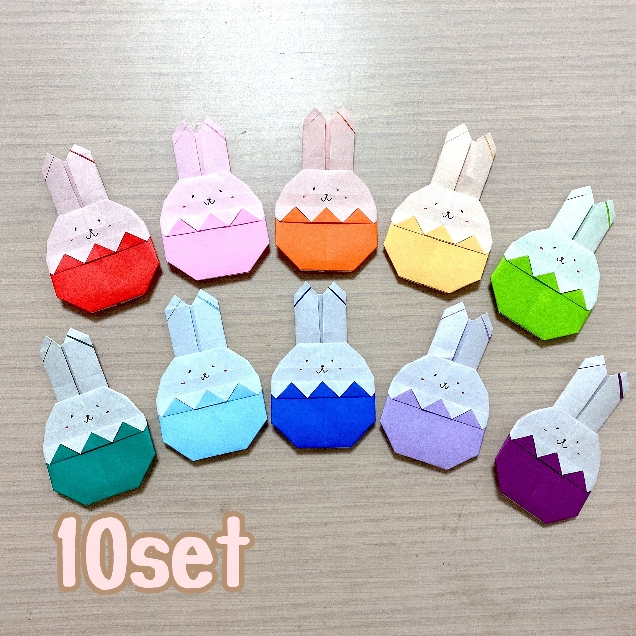 うさぎイースターエッグ 折り紙 10set その他素材 omochi 通販