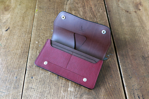 Falce ギャルソン長財布 ミネルバ・ボックス/モスト×リスシオ/ダークブラウン ミネルバ Falce ボックス リスシオ