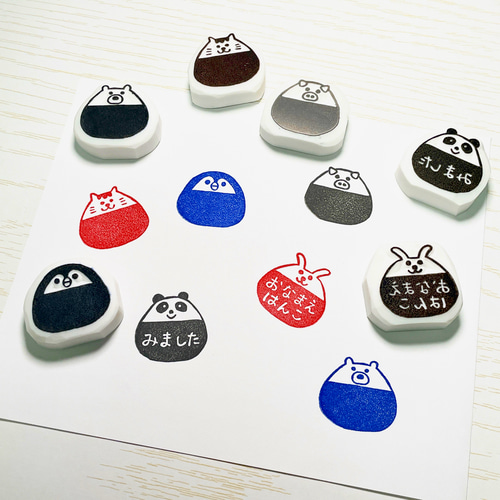 おなまえひらがなはんこ　消しゴムはんこ 動物のおなまえはんこ 消しゴムはんこに名入れします（セミ