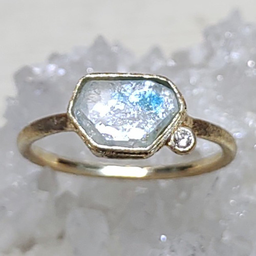 鉱物の表情＊ユークレース K10 ring 指輪・リング Roro 通販