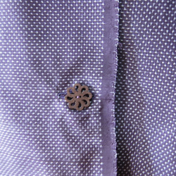 大島紬　深紫いろのライトコート　着物リメイク 9枚目の画像