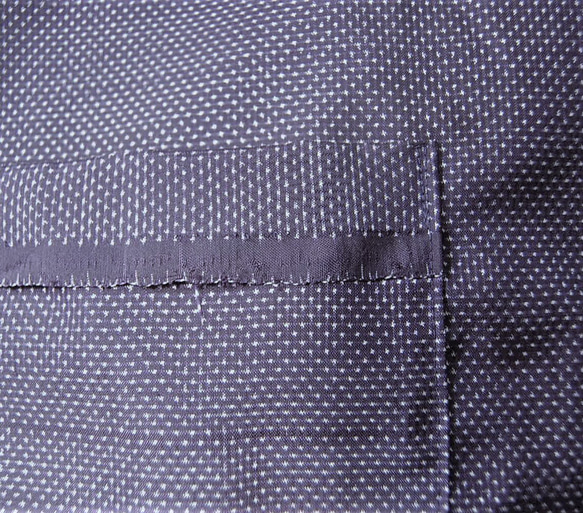 大島紬　深紫いろのライトコート　着物リメイク 8枚目の画像
