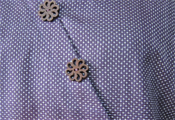 大島紬　深紫いろのチュニック　着物リメイク 8枚目の画像