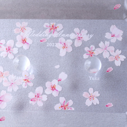 【名入れ】クリスタルガラスのリングピロー／桜　Sakura／LC-rp04 10枚目の画像