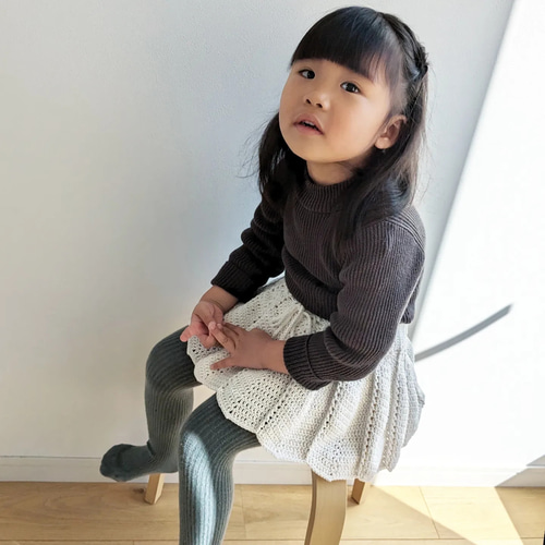 ニットスカート スカート キッズ かぎ針 かぎ針編み 子供服 nena