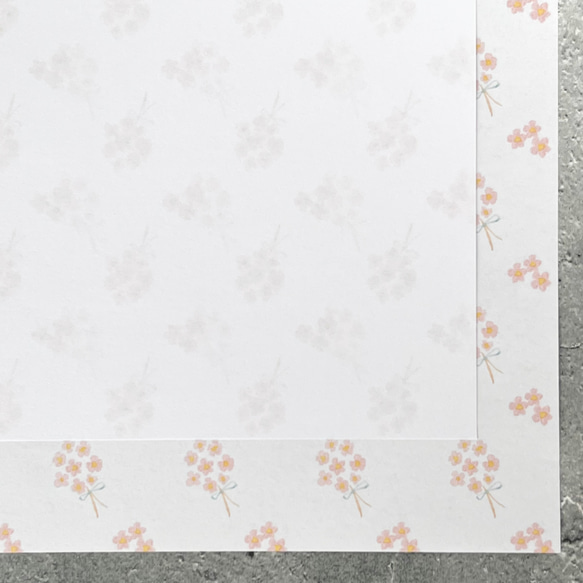 sakura design paper　A4 ラッピングペーパー(包装紙　桜　プチギフト 送別　母の日　春　花　さくら) 3枚目の画像