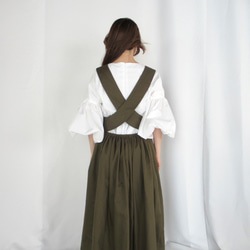 back cross one-piece / khaki 8枚目の画像