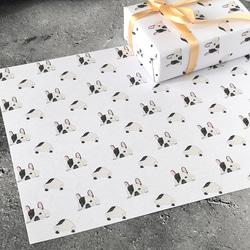 french bulldog design paper　A4 ラッピングペーパー(包装紙 フレンチブルドッグ プチギフト 3枚目の画像