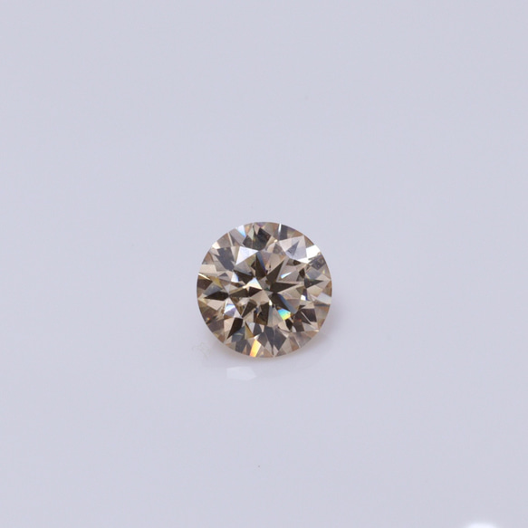 モアサナイト　小ぶり　リング　指輪　シャンパンゴールドモアサナイト　4mm 7枚目の画像