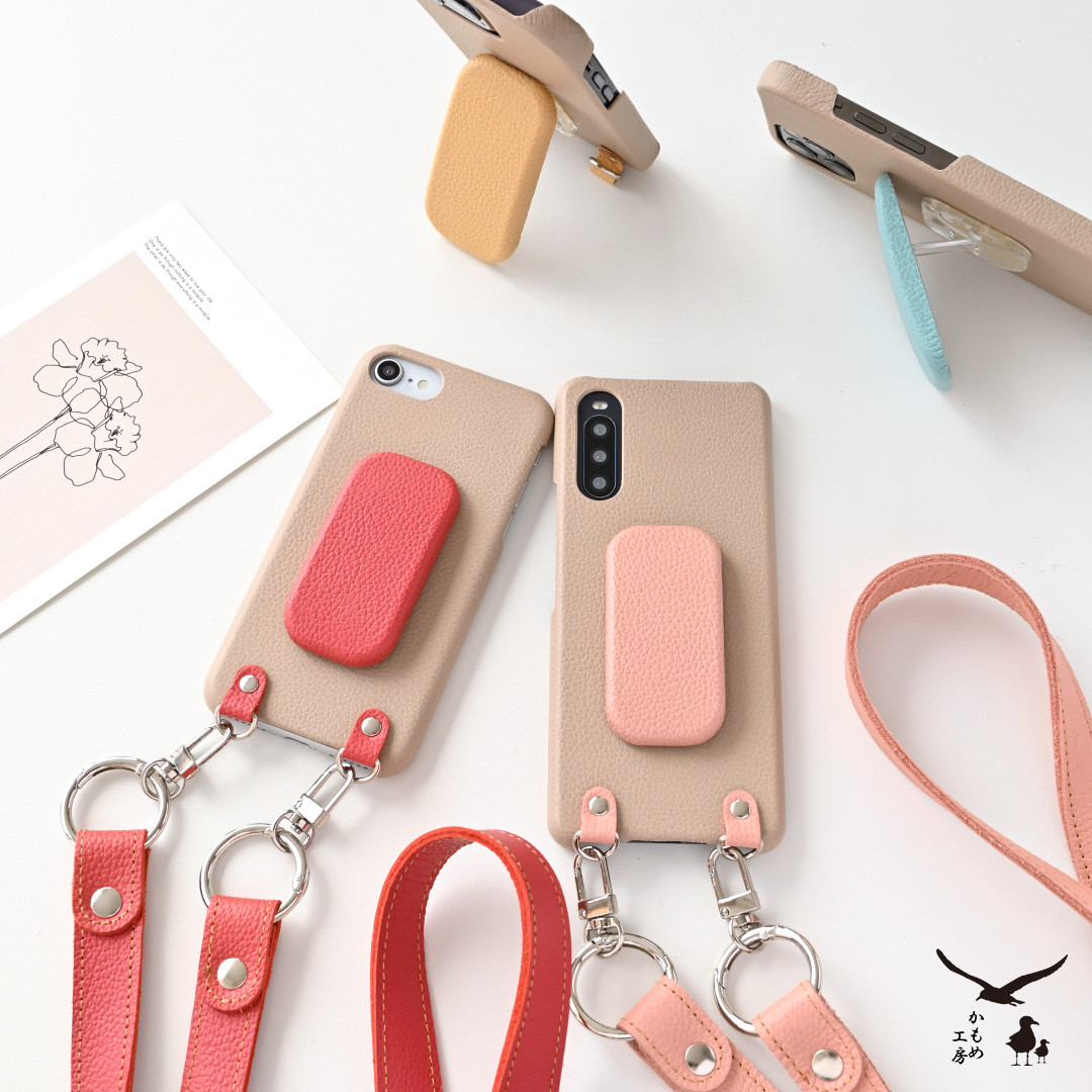 Creema限定 スマホケース 【 まるっとシュリンクレザー 】 幅広ストラップ + スタンド付き 縦動画 BS30K 4,844円
