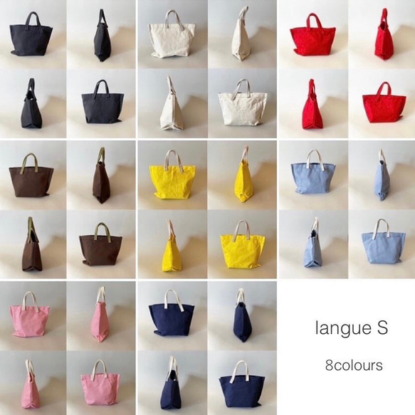 langue S  ピンク　エコバッグ　洗濯可 8枚目の画像