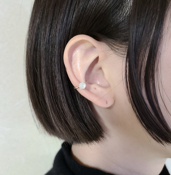 ※ラリマー追加【Outfit SET】 gemstones＆matted Earcuff / SV925 ≪送料無料≫ 14枚目の画像