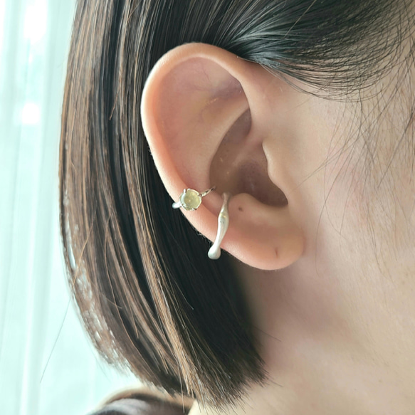 ※ラリマー追加【Outfit SET】 gemstones＆matted Earcuff / SV925 ≪送料無料≫ 11枚目の画像