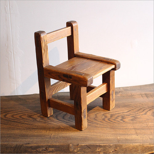 即決2個セット】アンティークレトロ木製椅子 花台 - スツール