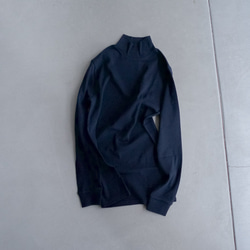 organic cotton/high neck/heather navy 8枚目の画像