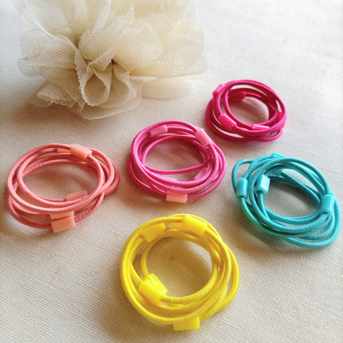 キッズ ヘアゴム 丸形 5色×6 30個セット R240 その他素材 petit  