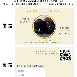 ペットの身分証明書【情報をデジタル保管できるレスキューカード】愛猫愛犬の写真でオリジナルデザインも限定販売中✨ 5枚目の画像