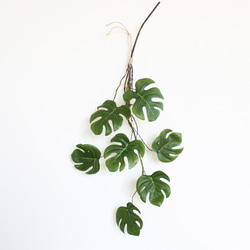 「送料無料」モンステラ 観葉植物（造花） 壁掛けリース（アーティフィシャルフラワー） 10枚目の画像