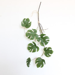 「送料無料」モンステラ 観葉植物（造花） 壁掛けリース（アーティフィシャルフラワー） 5枚目の画像