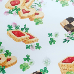 デザインペーパー　クッキー&クローバー　上質紙10枚 4枚目の画像