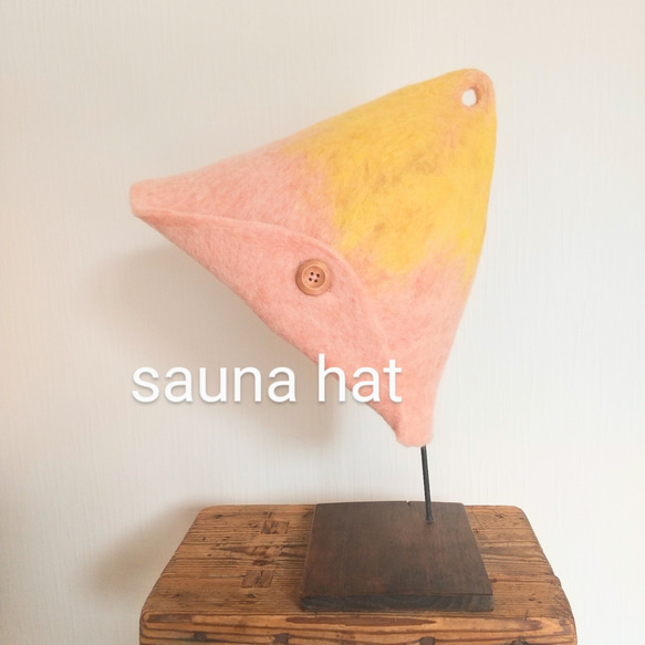 sauna hat  「ももときい」男女兼用 1枚目の画像