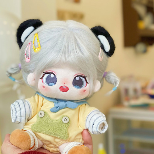 20cmぬいぐるみ 着せ替えぬいぐるみ かわいい 銀髪のパンダ少女 パンダ