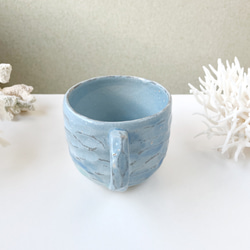 陶器のマグカップ【海の泡】 3枚目の画像