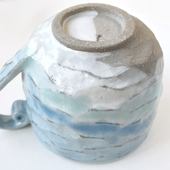 陶器のマグカップ【海の泡】 7枚目の画像