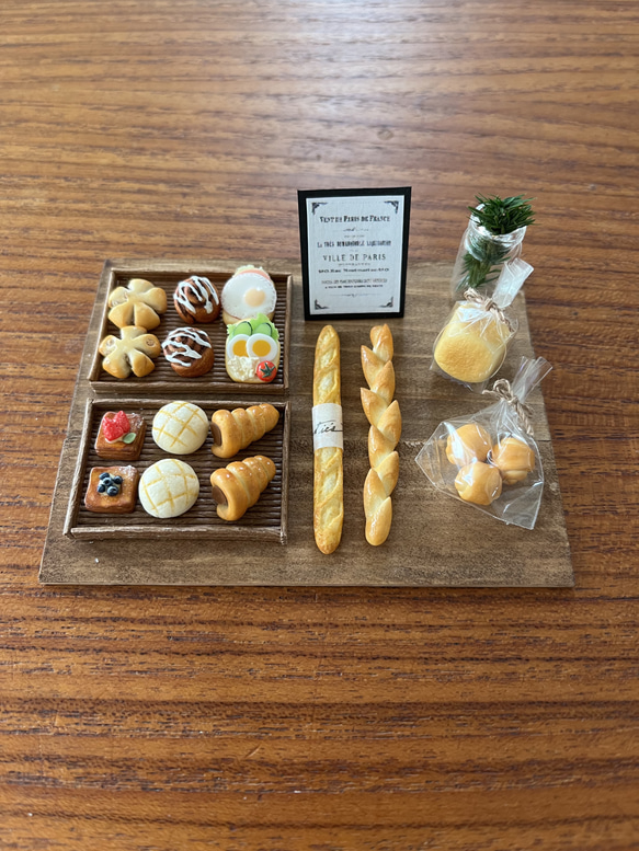 ミニチュア家具　ミニチュアパン屋さんAセット Amazon.co.jp: ミニチュアパン パン屋さん作ってみました : おもちゃ