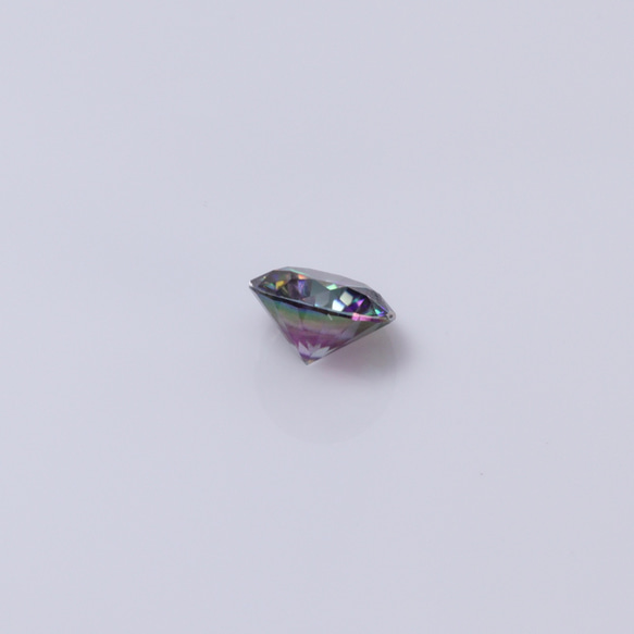モアサナイト　ソリティアリング 　指輪　レインボーグリーン　モアサナイト　5mm 8枚目の画像