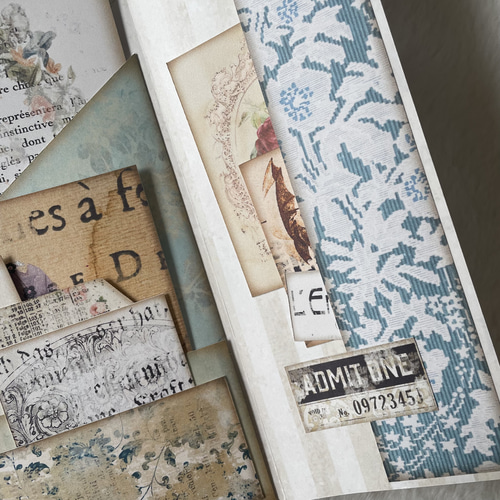 New】F39 ポケットタグ 1 ジャンクジャーナル コラージュ 素材 その他