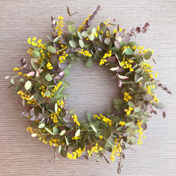 一点物【ふわふわミモザ】もりもりミモザと2種のユーカリのナチュラル