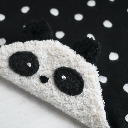 ネーム入れ、名入れ可♪miniパンダちゃん タオルハンカチ（ランダム