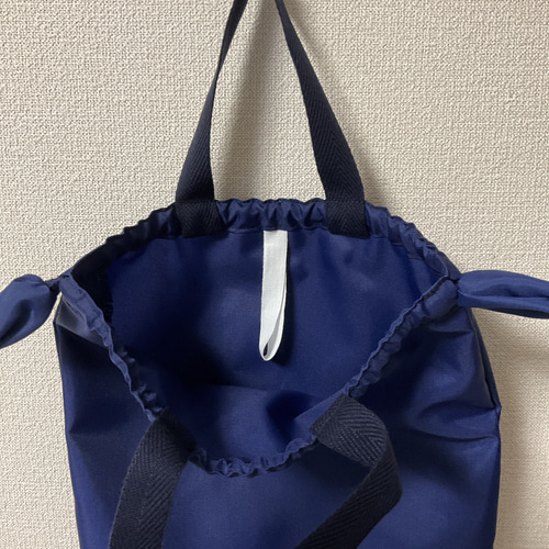 ナイロン紺色無地 入園入学3点セット 上履き入れ 体操服袋