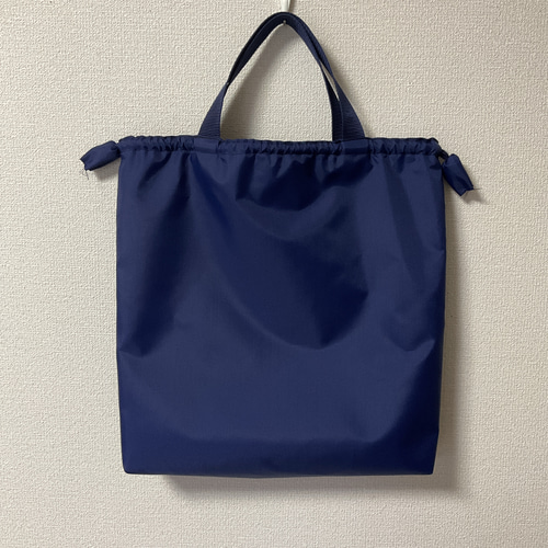 ナイロン紺色無地 入園入学3点セット 上履き入れ 体操服袋
