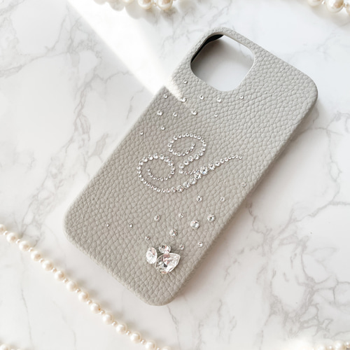 Phone16,15,14他イニシャルビジュースワロフスキーデコレーション