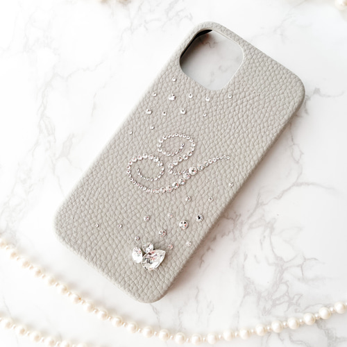 Phone16,15,14他イニシャルビジュースワロフスキーデコレーション