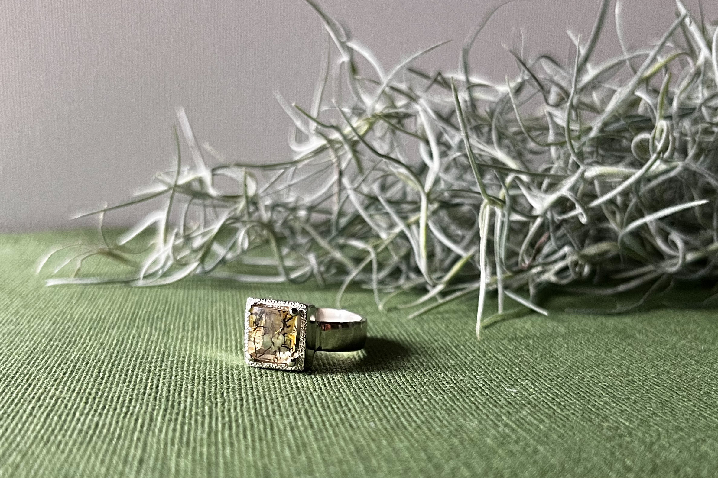 天然石　デンドリックチッククォーツ　ルース　天然石リング デンドリティッククォーツのリング | Namikata