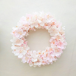ほんのりピンク 桜のシンプル春色リース  // ミニサイズ　★ラッピング無料★　 5枚目の画像