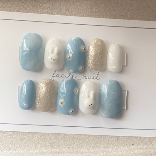 ジェルネイル ネイルチップ 空 ブライダルネイル 成人式ネイル 卒業式