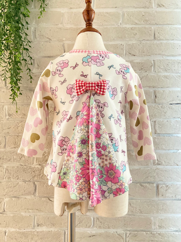 子供服 ウサギ柄バニボン 後ろ下がりフレアT 90サイズ 女の子服 子供服  