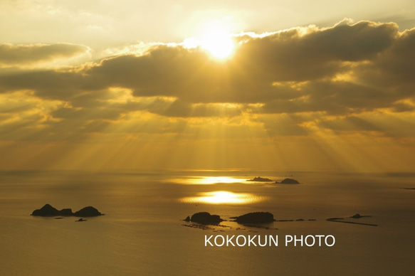 長崎半島からの天使のはしご4（A3サイズ） 1枚目の画像