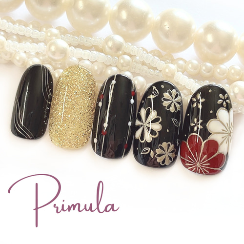 ネイルチップ 和柄/成人式/前撮り/卒業式/振袖/着物/袴/結婚式  