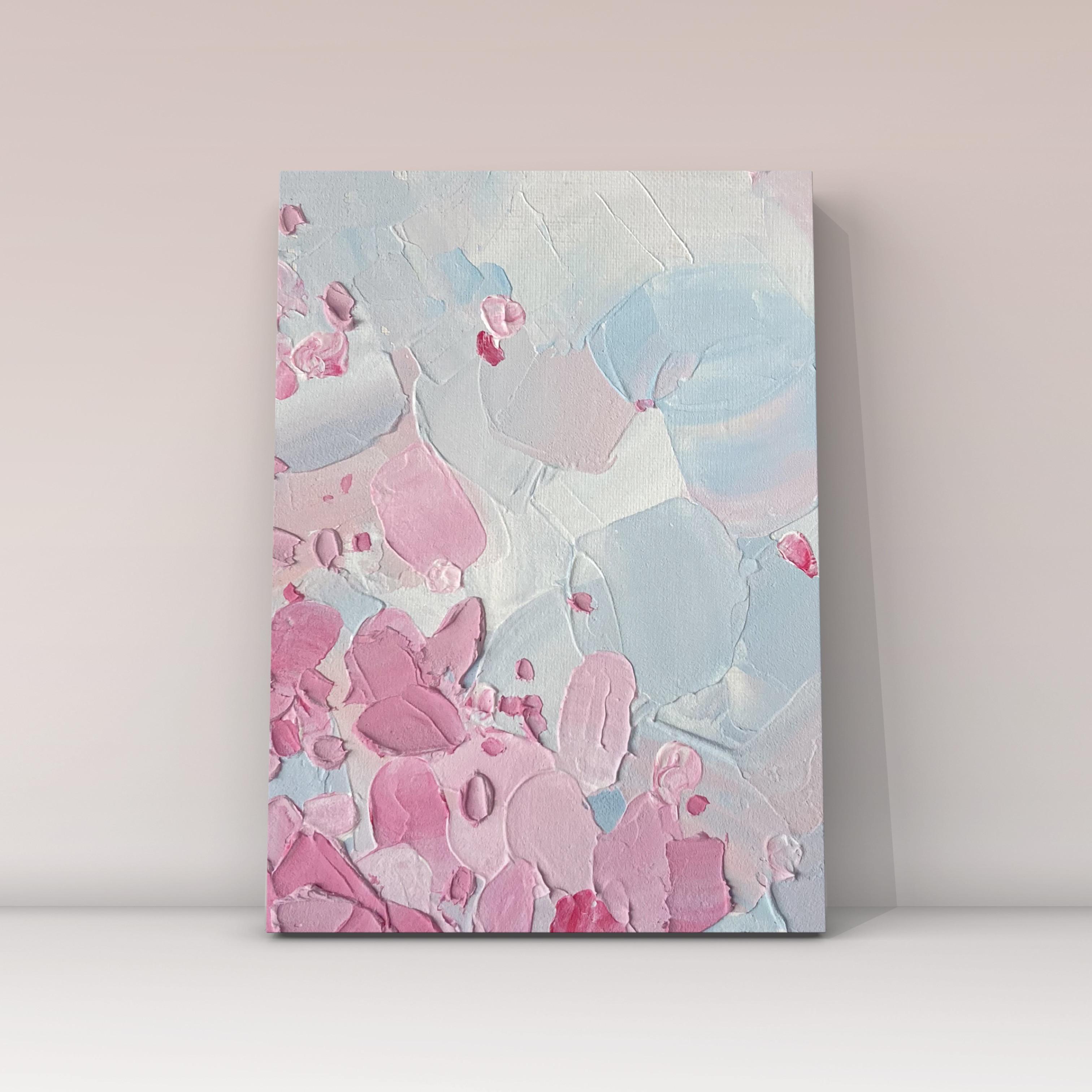 絵画 インテリア 抽象画 キャンバス アクリル 花びら 春 spring