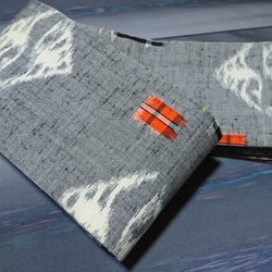 創作帯☆角帯 リバーシブル絣風 巾約12cm 4枚目の画像