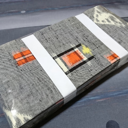 創作帯☆角帯 リバーシブル絣風 巾約12cm 8枚目の画像